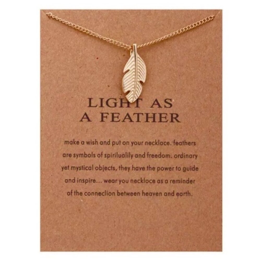 Light as a Feather‎ Dainty Gold Necklace